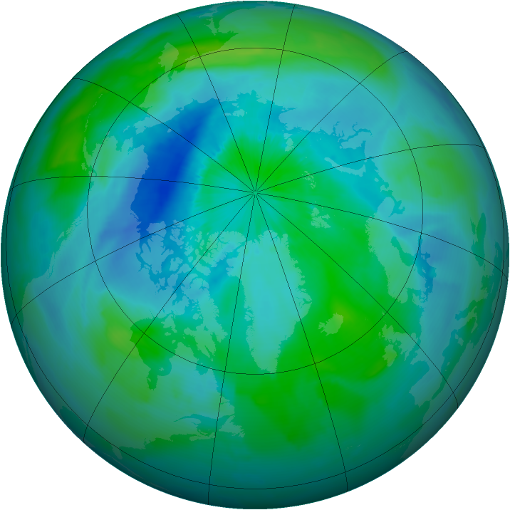 Arctic ozone map for 13 September 2011